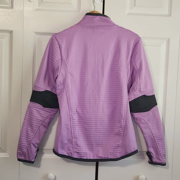 Nike Women's Sphere Thermal  Jacket Purple & Gray 1/4 Zip Thumbholes Moto Gorp - Picture 2 of 13